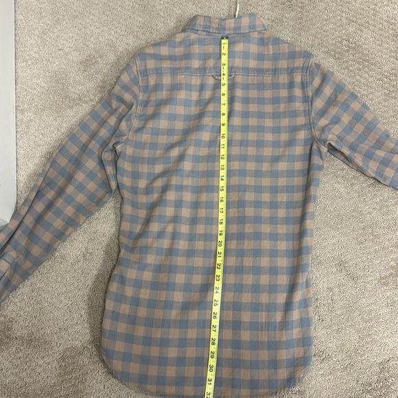 Men's Casual Plaid Shirt - Tan and Gray - Picture 5 of 7